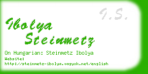 ibolya steinmetz business card